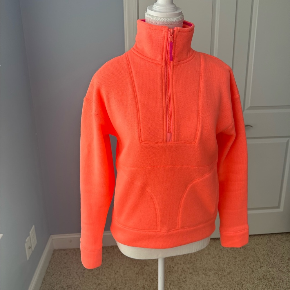 Vineyard Vines Retro Half Zip in bright coral size XXS